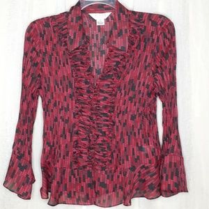 Allison Taylor Pink, Red, Black Colored Blouse‎
